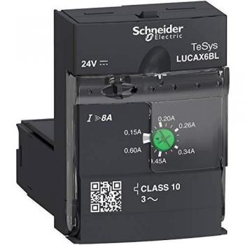 LUCAX6BL Unidad de Control Estándar Schneider Electric, 0.15-0.6A, 24V DC, trifásico, IP40, dimensiones 60mm x 45mm x 66mm