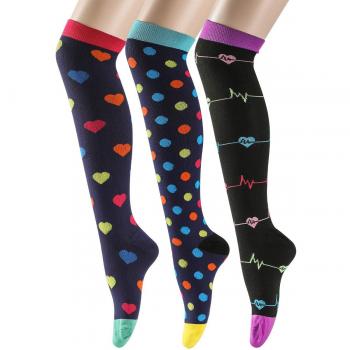 Litthing 3/5/8/14 pares Calcetines de Compresión de Nylon hasta Rodilla Deportes para Mujeres y Hombres para Baloncesto Fútbol Correr Escalar Montaña