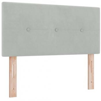Cabecero de Terciopelo Gris Claro con Luces LED 80 cm