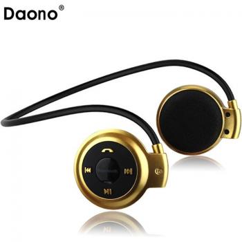 Auriculares Bluetooth DAONO con reproductor MP3 y Radio FM, auriculares deportivos inalámbricos estéreo con tarjeta TF hasta 32GB
