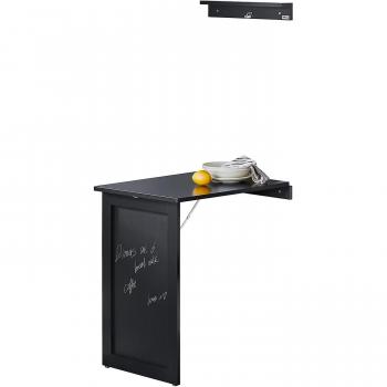 Mesa de Comedor Plegable Montada en la Pared SoBuy FWT20-SCH con Pizarra Frontal Negra
