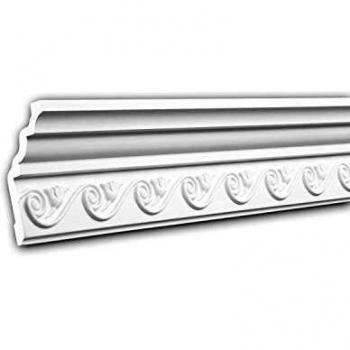 Cornisa Decorativa Profhome 150253 Estilo Neo-Empire Blanca 2 m