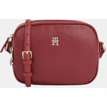 Tommy Hilfiger Red Crossbody Bag with Zip Closure and TH Insignia