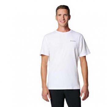 Camiseta Columbia North Cascades de Manga Corta para Hombre en Blanco Puro - Talla L