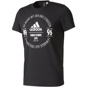 adidas Logo Tee Camiseta, Hombre, Negro, XL