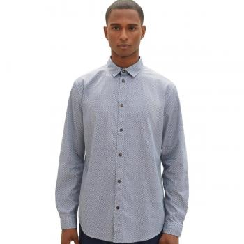 Camisa de hombre corte regular con microestampado en color multicolor de Tom Tailor
