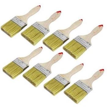 sourcingmap Madera Mango Antideslizante Acuarela Pintura De Pelo Pinceles 7.6cm Ancho 8 piezas