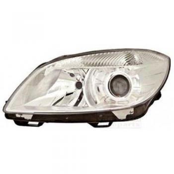 Faro Delantero Izquierdo H7/H7 Transparente Van Wezel 7628963 para Skoda Fabia y Roomster desde marzo de 2010