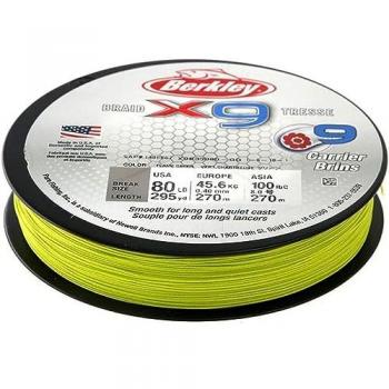 Berkley Línea Trenzada X9 300 M, Unisex, Verde Llama, 0.40mm | 45.6kg | 270m | 295yd