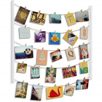 Umbra Hangit Marco de pared para múltiples fotos, 66x77 cm, Blanco, 40 Fotos