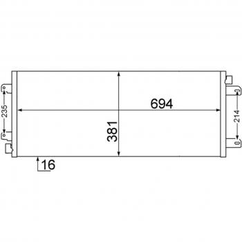 Condensador de aire acondicionado BEHR MAHLE AC 527 000S / MAHLE ORIGINAL AC 527 000S