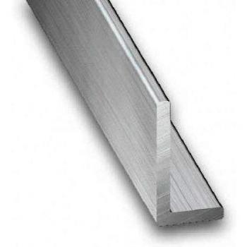 Ángulo de aluminio bruto desigual 100 x 20 x 15 mm - barra de 1 metro lineal
