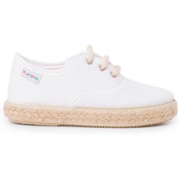 Zapatillas de lona para niños con cordones y suela alpargata