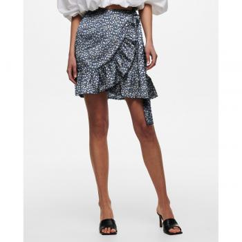 Falda mini estampada de corte pareo