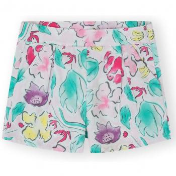 Short estampado de niña con cremallera invisible lateral