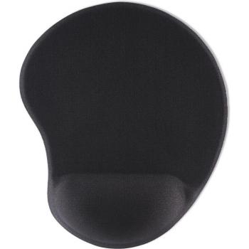 Alfombrilla de ratón Hama Ergo - Espuma viscoelástica con reposamuñecas ergonómico, color negro, base antideslizante
