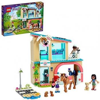 LEGO 41446 Friends Clínica Veterinaria de Heartlake City Juguete de construcción con Mini Muñecas, Caballo y Perro Guía