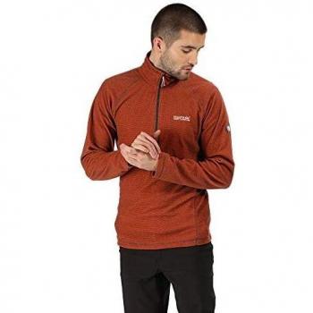 Regatta Montes - Forro Polar Ligero con Media Cremallera para Hombre, Hombre, Color Burnt Salmon, tamaño 3XL