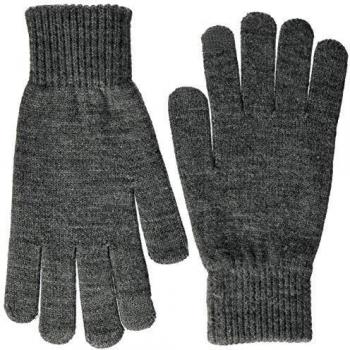 Jack & Jones Barry Knitted Gloves for Men - Grey Melange, One Size
