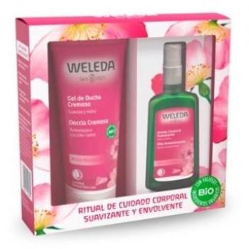 Weleda Aceite de Rosa Mosqueta para Masaje Armonizante 100 ml + Gel de Ducha Suavizante de Rosa Mosqueta