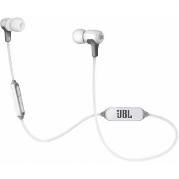 JBL E25BT - Auriculares intraurales inalámbricos con micrófono y bluetooth, batería de hasta 8 horas, blanco