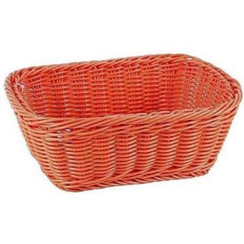Cesta PP Rectangular Naranja 23X18X8CM Marca Viejo Valle