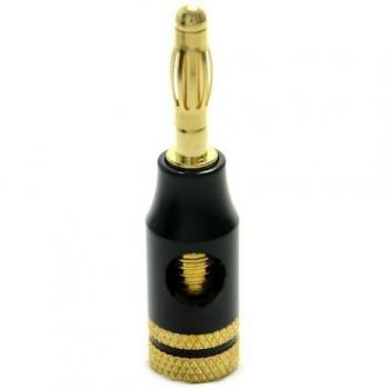 kenable HQ 4 mm Plátano Clavijas para 6 mm Altavoz Cable Conexiónes Negro