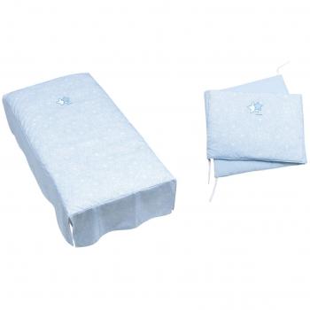 Alondra 9L2G-061 - Set edredón y protector, cuna de 70 x 140 cm, 2 piezas, color azul celeste