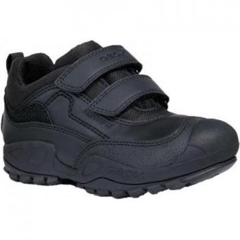 Geox Boys New Savage Abx Leather Trainers - Black - Size: 4 UK