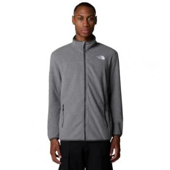 Forro polar The North Face 100 Glacier Full Zip gris oscuro - S, chaqueta polar con cremallera integral para hombre, color gris jaspeado, talla Small