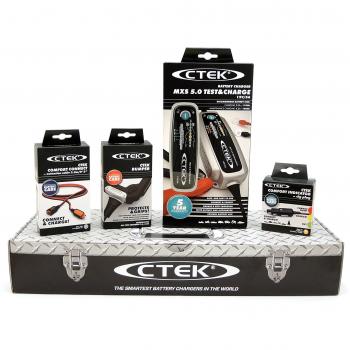 CTEK   MXS5.0 T&C (56-308) Toolbox Set - Cargador de batería con accesorios