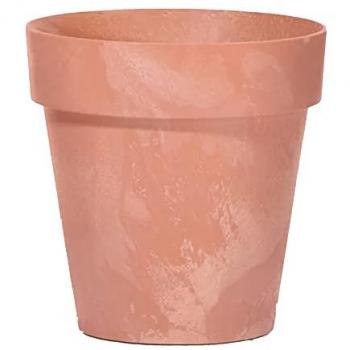 Maceta CUBE BETON EFFECT 2,2L - Diseño Moderno, dimensiones (mm) 170x170x150, color terracota