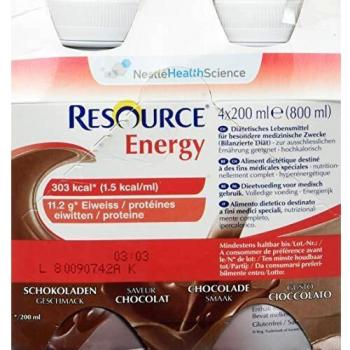 Nestlé Energía de Recursos de la bebida del chocolate 4x200ml