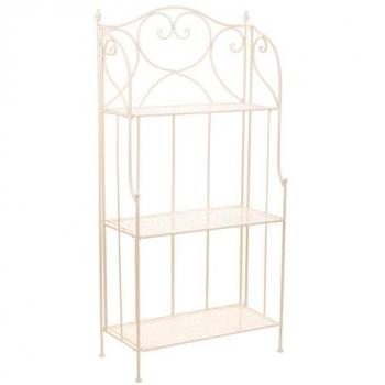Estantería de Forja Blanca Alexandra House con 3 Baldas - Metal Hierro 30 x 70 x 30 cm