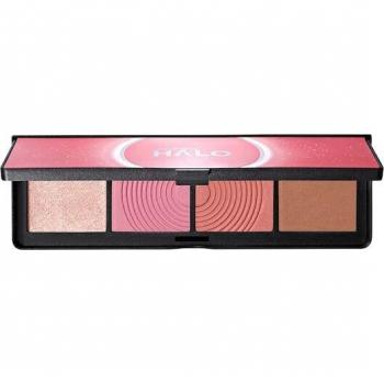 Smashbox Halo Sculpt + Glow Face Palette - Blush and Highlighter with Vitamin E, 15.7 g, Pink Saturation
