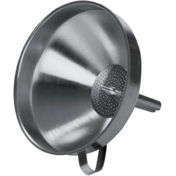 Fackelmann Embudo con Filtro 14Cm, Acero Inoxidable, 14,5x13,5cm