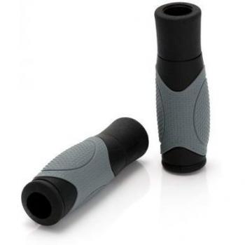 XLC 125 Mm, Juego de puños GR-G03 Ergonomic Gel, Unisex Adulto, Negro/Gris