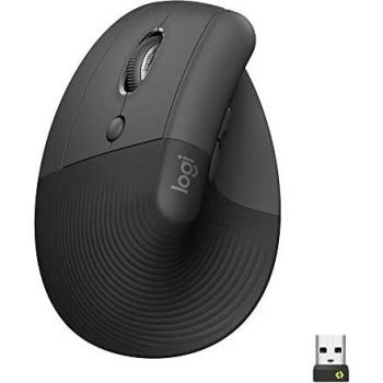 Ratón Vertical Logitech Lift Ergonómico para Zurdos, Color Negro