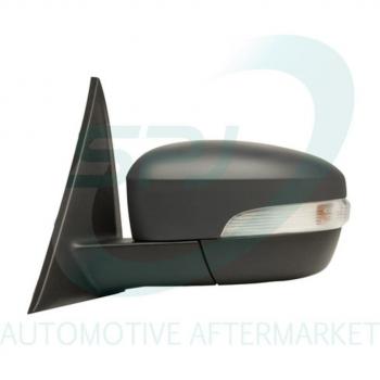 Retrovisor exterior SPJ E-3431 - Espejo retrovisor, diseño aerodinámico, ajuste manual, cristal convexo para mayor visibilidad, acabado en negro mate