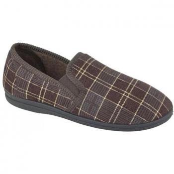 Sleepers Mens Dale Checked Slippers
