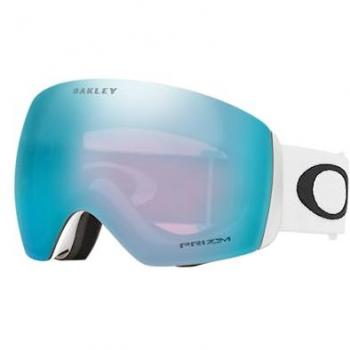 Oakley Flight Deck L Ski Goggles - Matte White with Prizm Sapphire Iridium, Size: ONE, Unisex