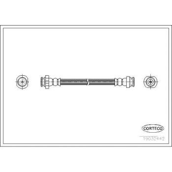 Latiguillo de freno CORTECO 19032442 - Manguera flexible para el sistema de frenos, fabricada con materiales de alta calidad, resistencia a la presión y a la corrosión, compatible con diversos modelos de vehículos,