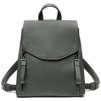 Bolso Mochila Cuero Mujer Casual, JOSEKO Mochila Antirrobo Mochila de Estudiante con Solapa de Cuero Monedero de Mochila Casual para Damas universitarias con Correas Ajustables