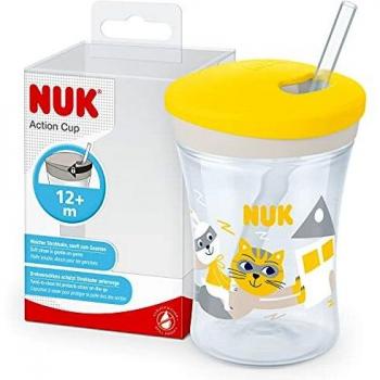 Nuk Action Cup Taza de Aprendizaje Amarilla 230ml 12m+