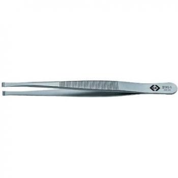Pinza de Montaje Antimagnética CK T2351 Acero Inoxidable 115mm Redondeada