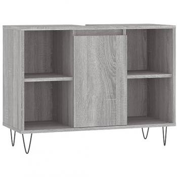 Mueble de baño de madera de ingeniería gris Sonoma 80x33x60 cm