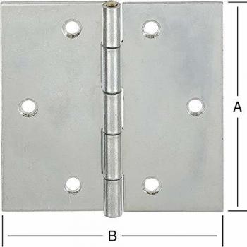 Bisagra Käntiga 100x100 mm de Acero Galvanizado con MS-Pin - Vormann