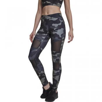 Urban Classics Women's Camo Tech Mesh Leggings - Dark Camo/Black - XS to 3XL