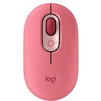 Logitech POP Ratón inalámbrico con Emoji personalizable, tecnología SilentTouch, precisión y velocidad, diseño compacto, Bluetooth, USB, multidispositivo, compatible con OS - Heartbreaker