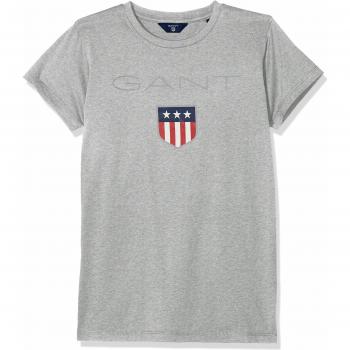 GANT D1. Shield Logo SS T-Shirt Camiseta, Gris